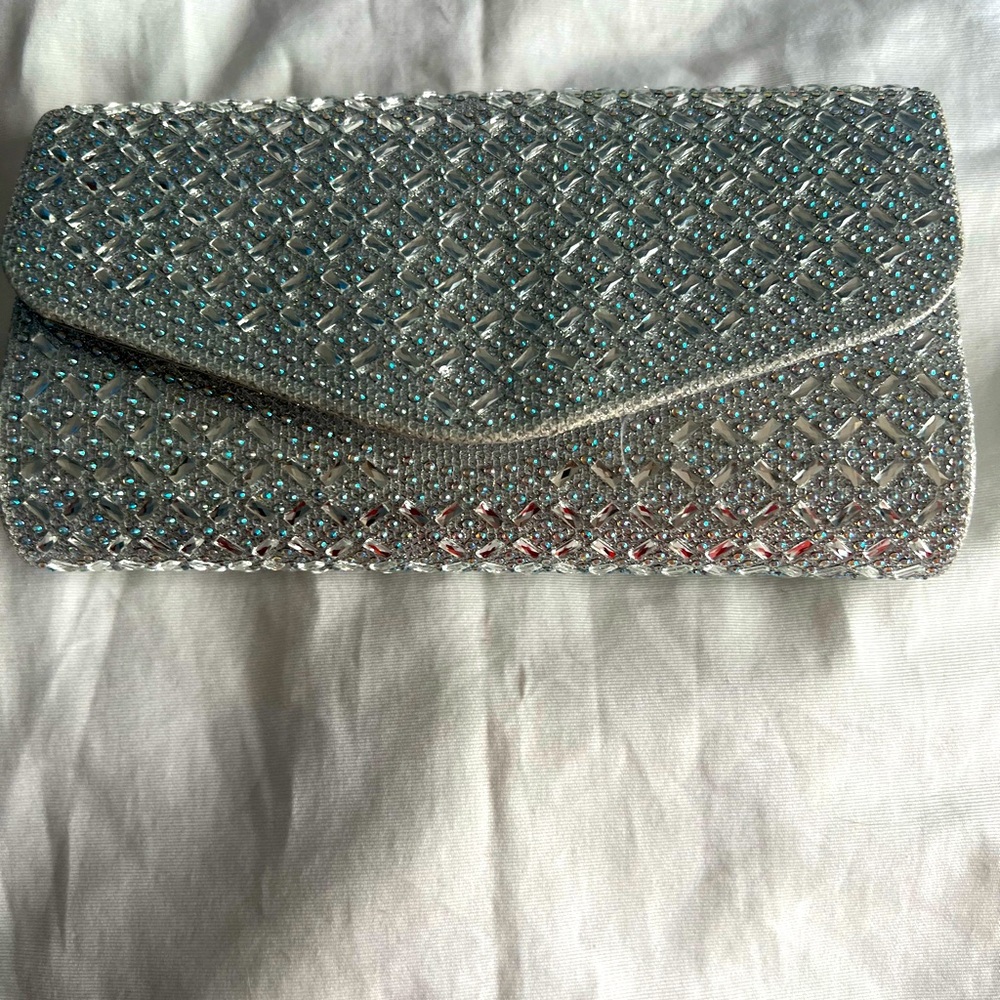 Silver evening purse